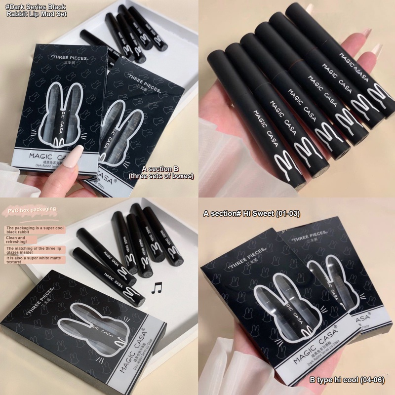 [Hàng mới về] Set 3 son kem lì mềm mịn như nhung chống thấm nước lâu trôi