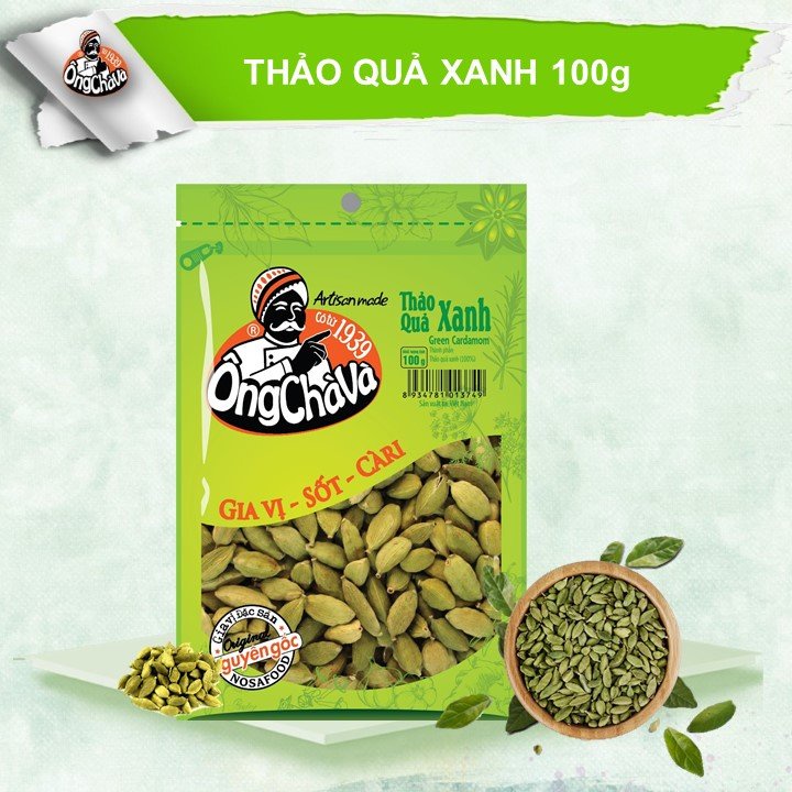 Thảo Quả Xanh Ông Chà Và 100gr (Green Cardamom)