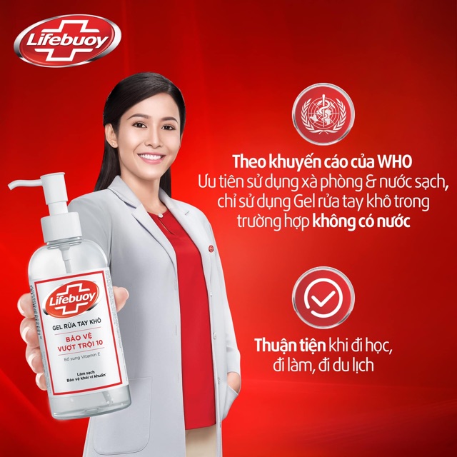 Gel rửa tay khô Lifebuoy 235ml