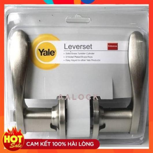 Khóa cửa tay gạt Yale VL8327US15 chính hãng màu nickel mờ - khoá tròn gạt cao cấp