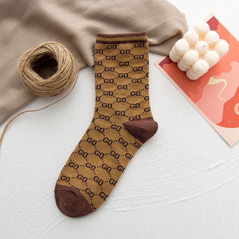 Tất cổ cao MOKANA vớ cao cổ họa tiết vintage DC cực đẹp TC14