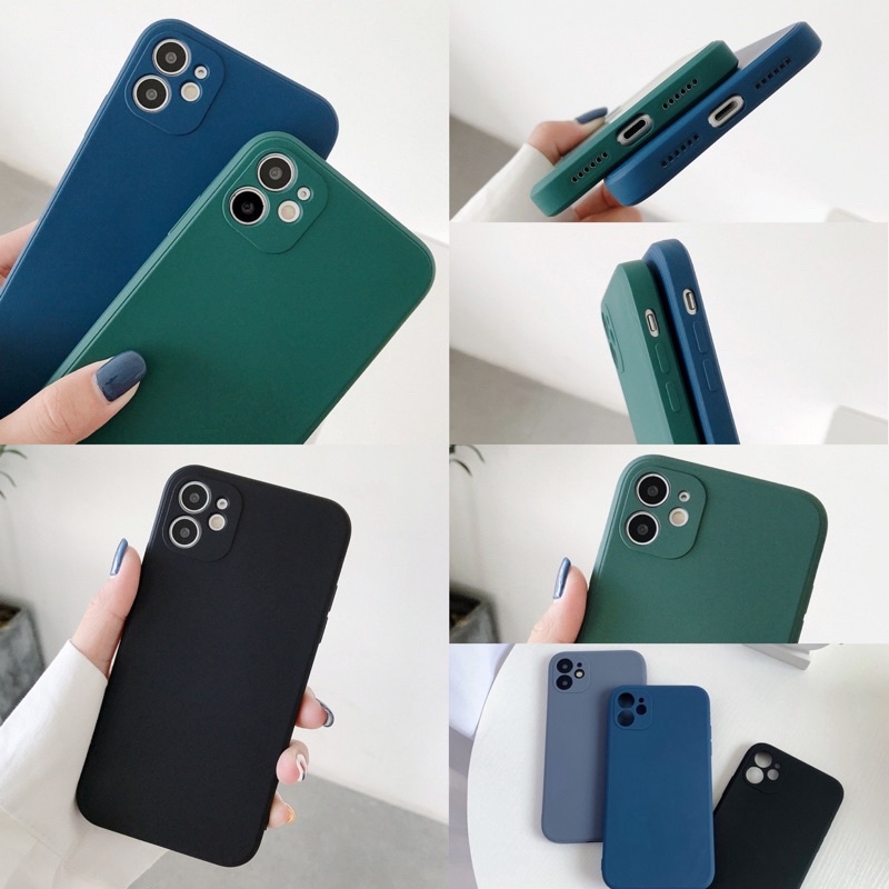 Ốp điện thoại TPU màu trơn thời trang cho 12ProMax 11/11 Promax  X XR XS MAX 7P 8P