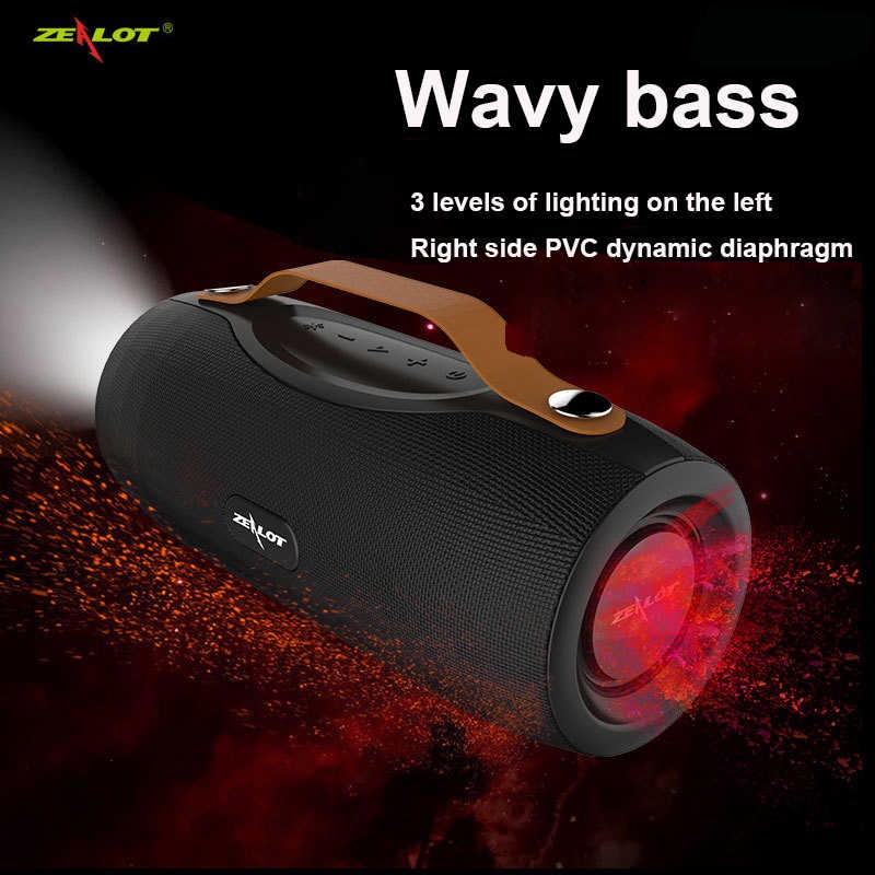 Loa Zealot S29 chính hãng. 2 loa đường kính 55mm. Đèn pin 3 chế độ. Pin 2000 mAh