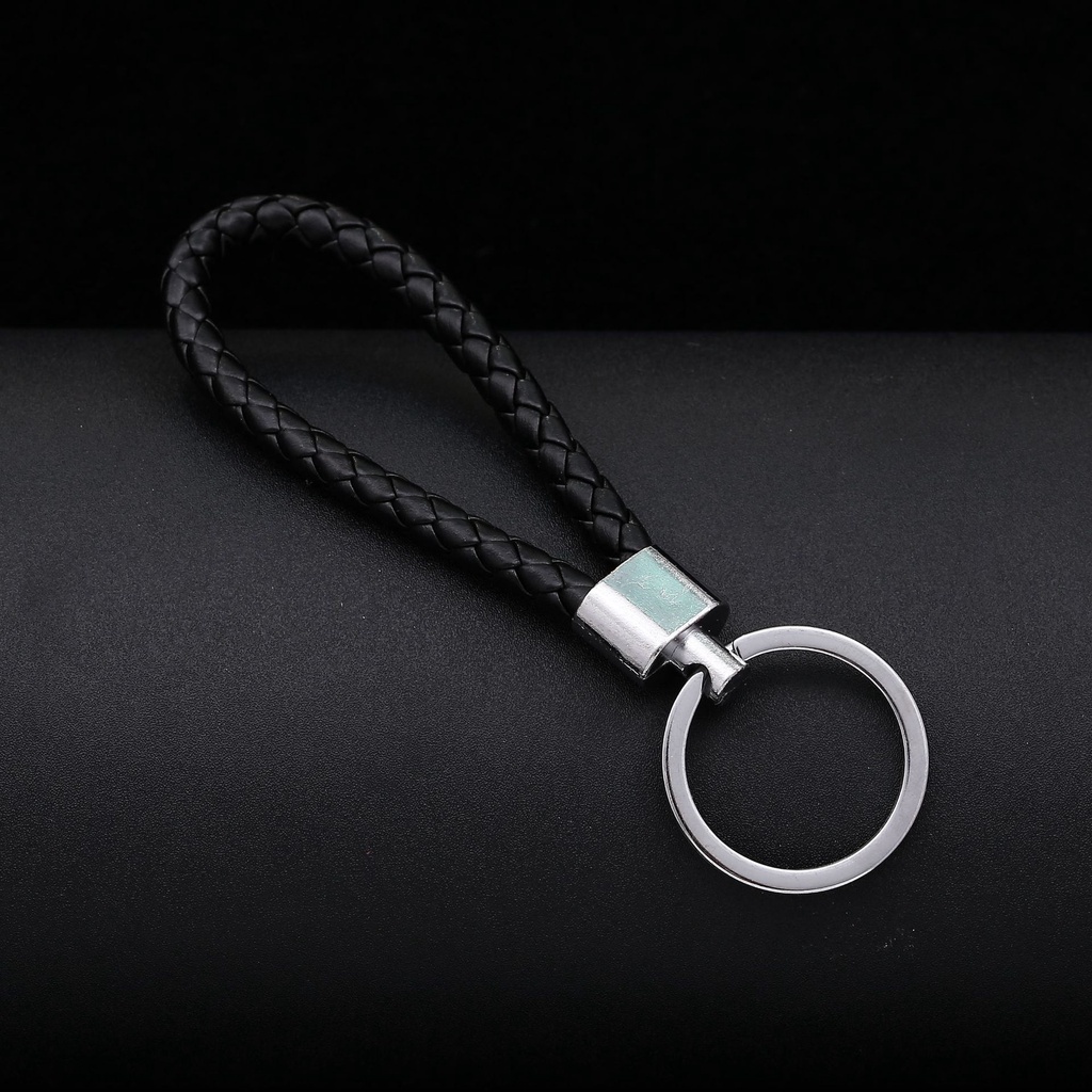 Móc khóa có dây đeo bằng da chìa khóa cho xe hơi