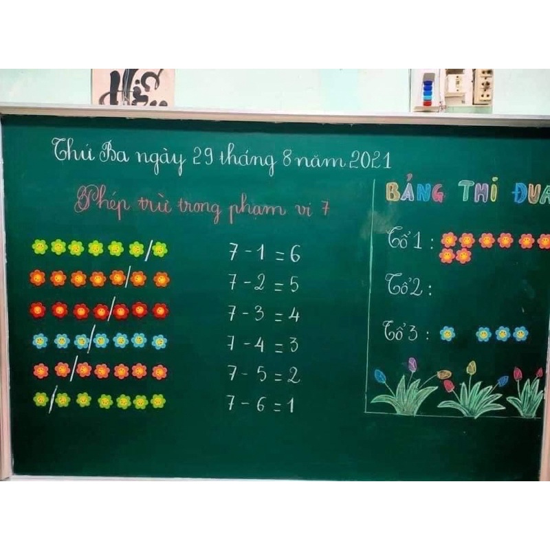 Hoa nam châm học cộng trừ và tích điểm khen thưởng thi đua