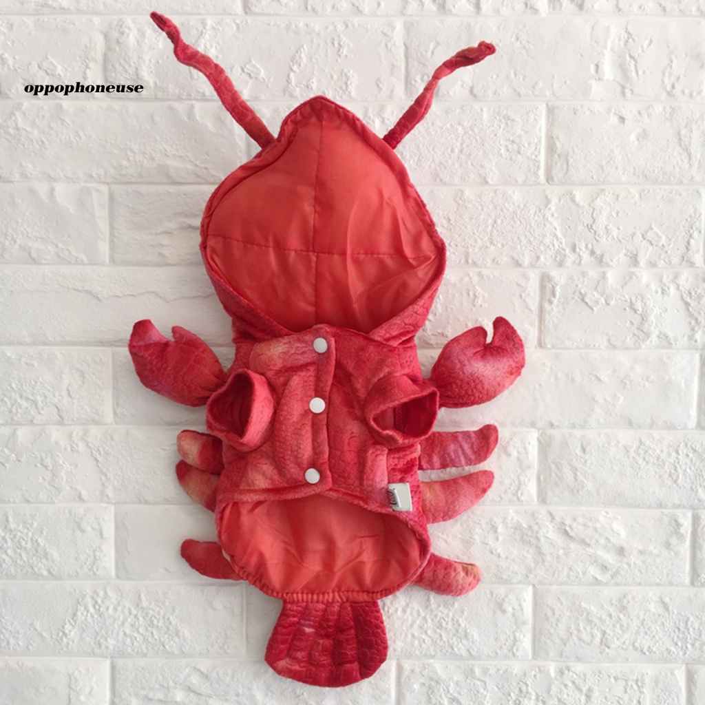 Oppo Bộ Đồ Hóa Trang Chú Tôm Hùm Giữ Ấm Mùa Đông Cho Cún Cưng