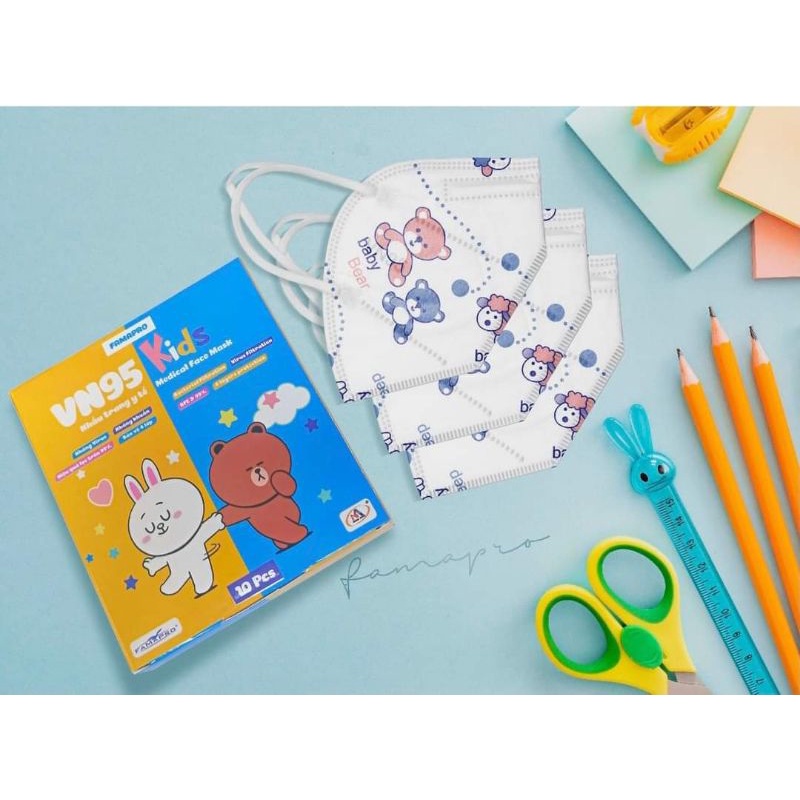 Khẩu trang VN95 Kid Famapro- chính hãng Nam Anh dành cho bé từ 4- 10 tuổi