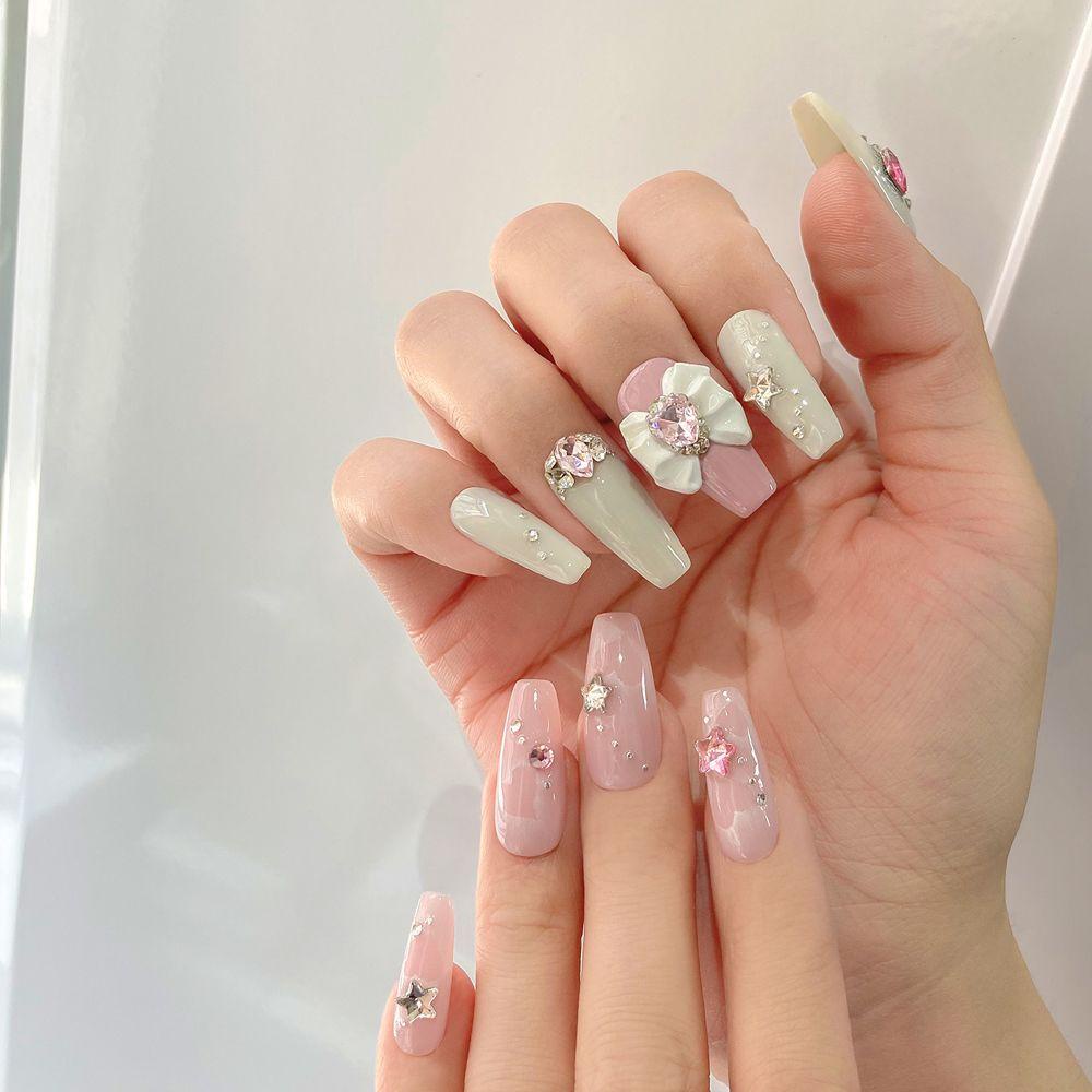 Phụ Kiện Trang Trí Móng Tay Nghệ Thuật Hình Trái Tim Xinh Xắn