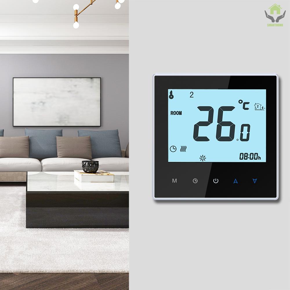 THP1000-GCLW Water/Gas Boiler Thermostat Smart WiFi Digital Temperature Controller Tuya/SmartLife APP Control Backlit LCD Display Programmable Voice Control Compatible with Amazon Echo/Google Home/Tmall Genie/IFTTT 3A AC95-240V