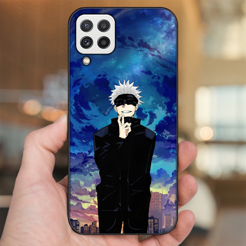 Ốp lưng Samsung A22 4G, A22 5G viền đen in hình Satoru Jujutsu Kaisen