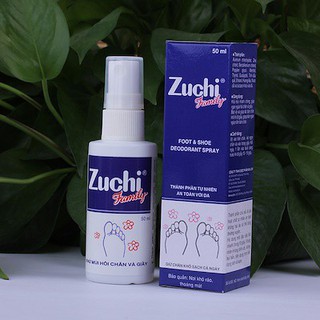 Lọ Xịt khử mùi hôi cho chân và giày Zuchi Family 50ml cao cấp - Mbra