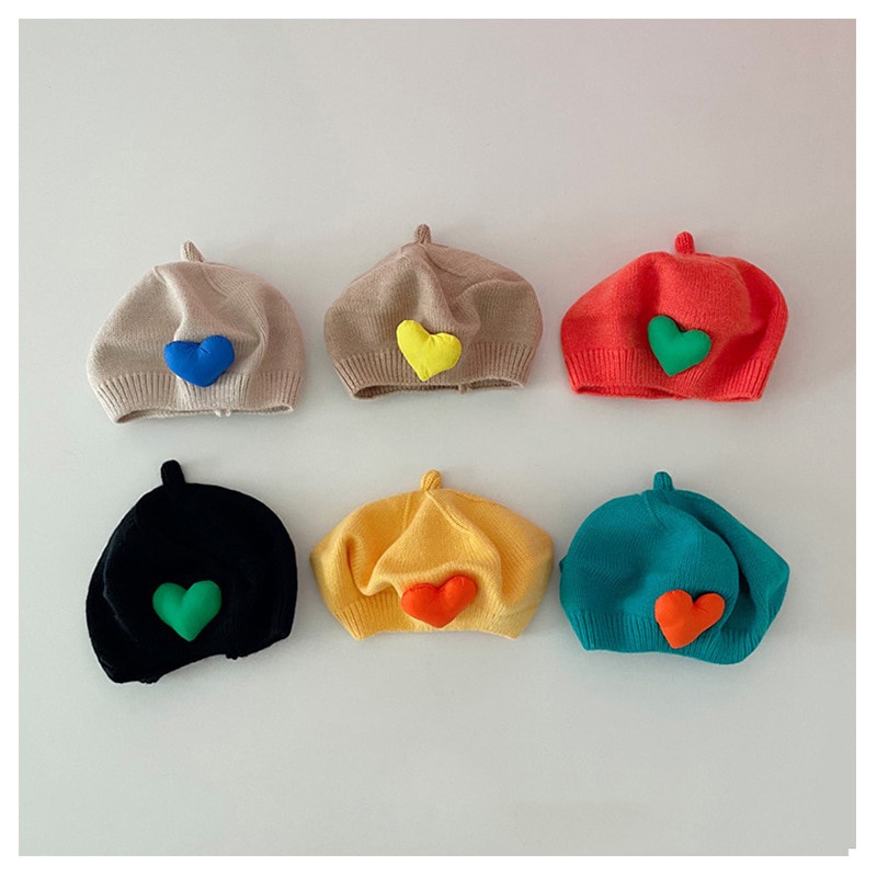 Mũ Nồi Dệt Kim Co Giãn Nhiều Màu Sắc Giữ Ấm Mùa Đông Cho Bé
