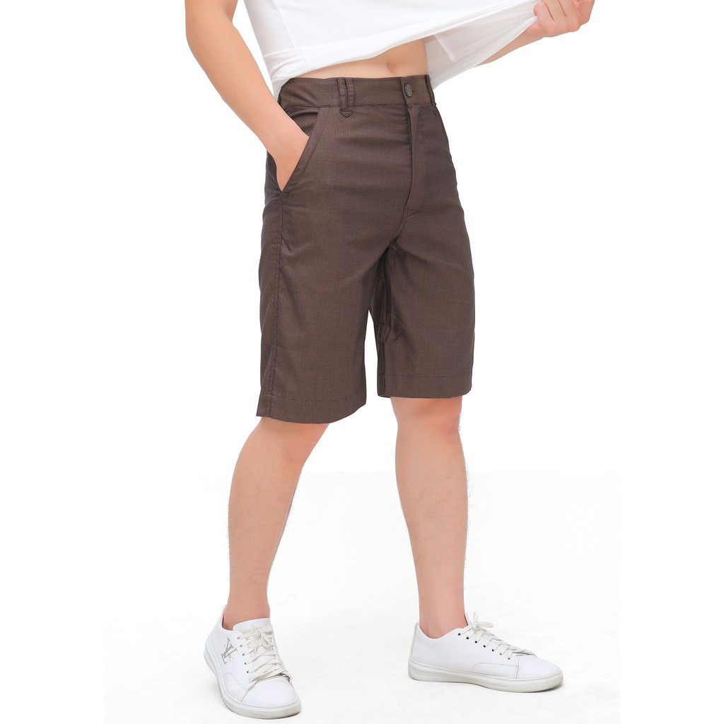 Quần short nam Narsis S4010 màu vàng kẻ đen