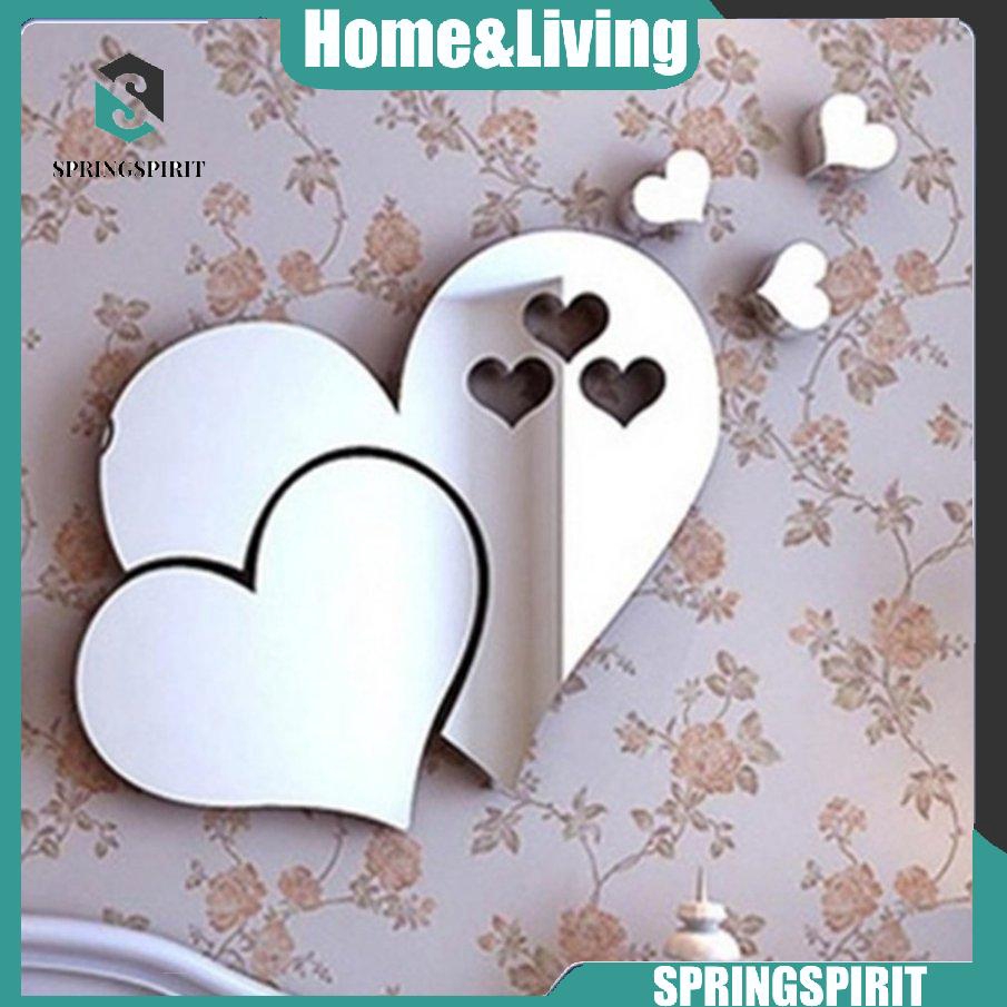 Nhãn dán tường hình trái tim hiệu ứng gương