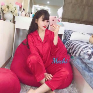 Bộ lụa áo dài quần dài loại 1 cao cấp (video+ảnh thật)