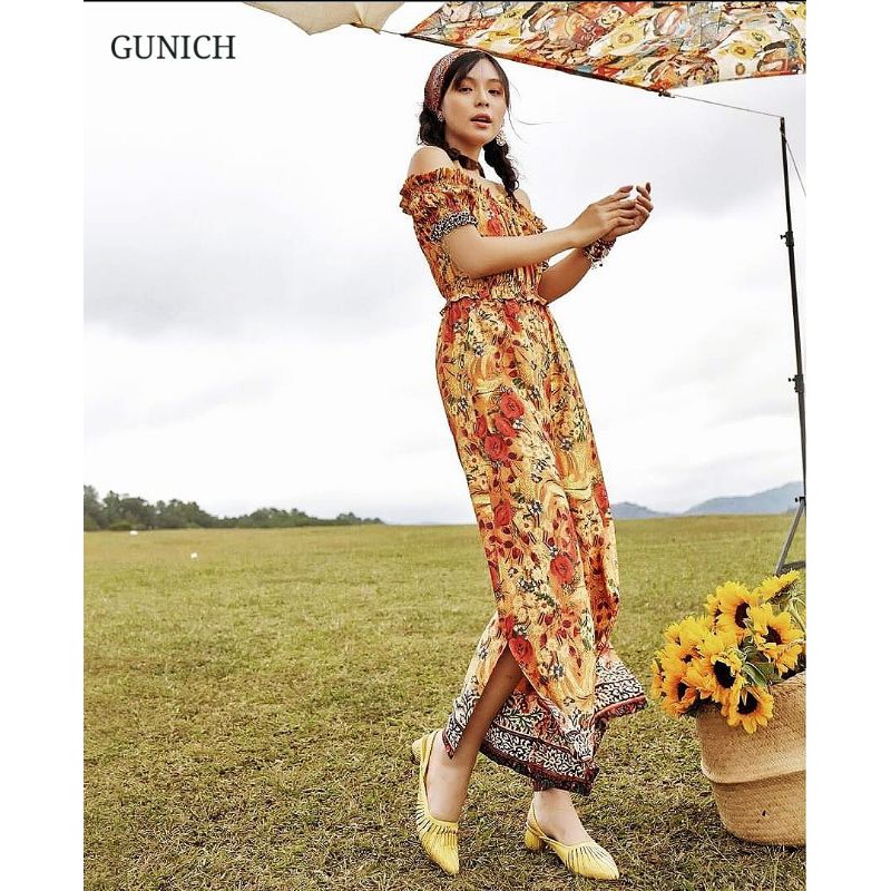 Jumpsuit Floral Partern chất lụa mát GUNICH