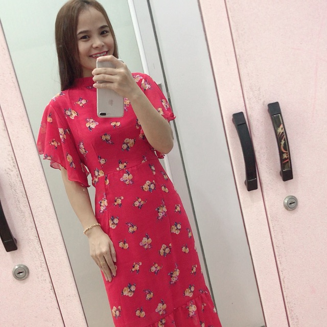 ĐẦM MAXI CỔ TRỤ TAY CÁNH DƠI (nhiều màu - Khách đặt hàng ib shop check hàng còn-hết nhé)
