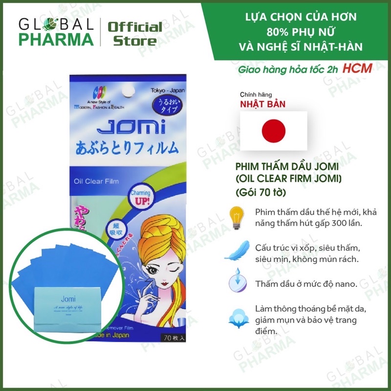 Phim thấm dầu Jomi Nhật Bản (gói 70 tờ)