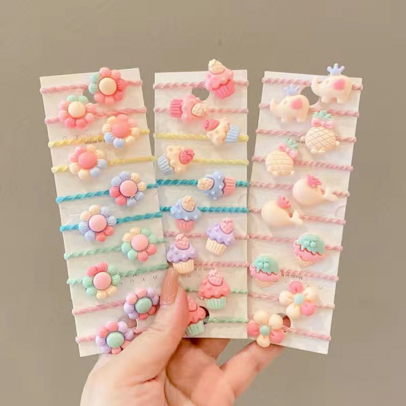 Set 10 dây buộc tóc cho bé phong cách hàn quốc - Toàn mẫu xinh luôn ạ