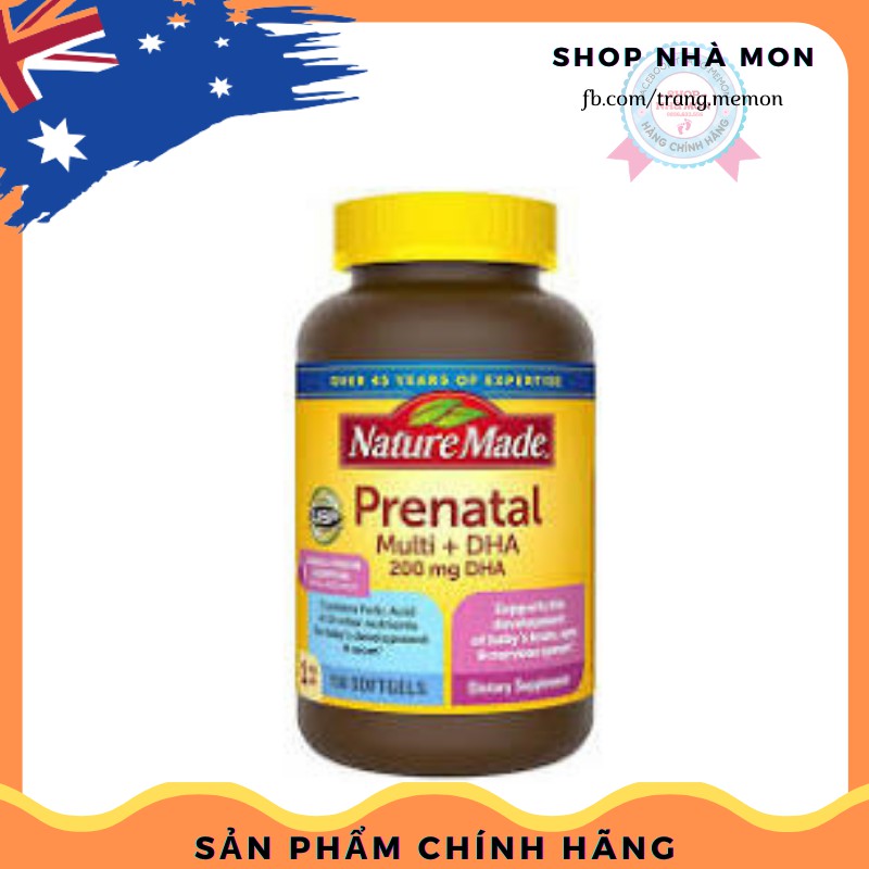 Vitamin bầu Nature Made Prenatal 150 viên Mẫu mới