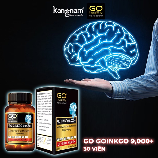 Viên Bổ Não Go Healthy Ginkgo 9000+ Hộp 30 viên