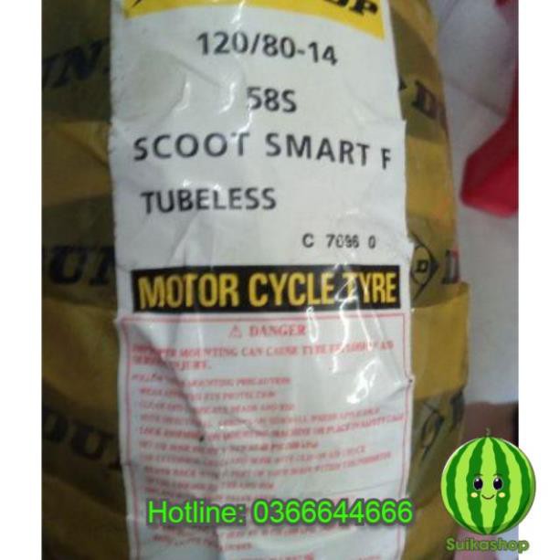 Vỏ Dunlop scooter Smart 120/80-14 _ Lốp Trung Thành