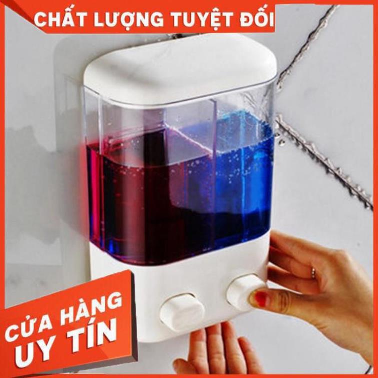 [XẢ KHO+FREE SHIP] Hộp nhả dầu gội,nước rửa tay 2 ngăn hoặc 1 ngăn tiện lợi