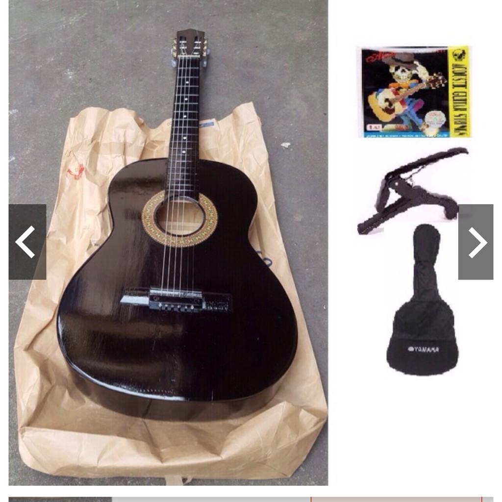 Đàn Guitar D Phổ Thông Màu Đen GC52 Tặng kèm combo full phụ kiện