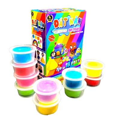 Đồ Chơi Thủ Công 10 Hũ Đất Nặn Bột Mỳ Vijago Chất Liệu Tự Nhiên An Toàn Cho Trẻ Em