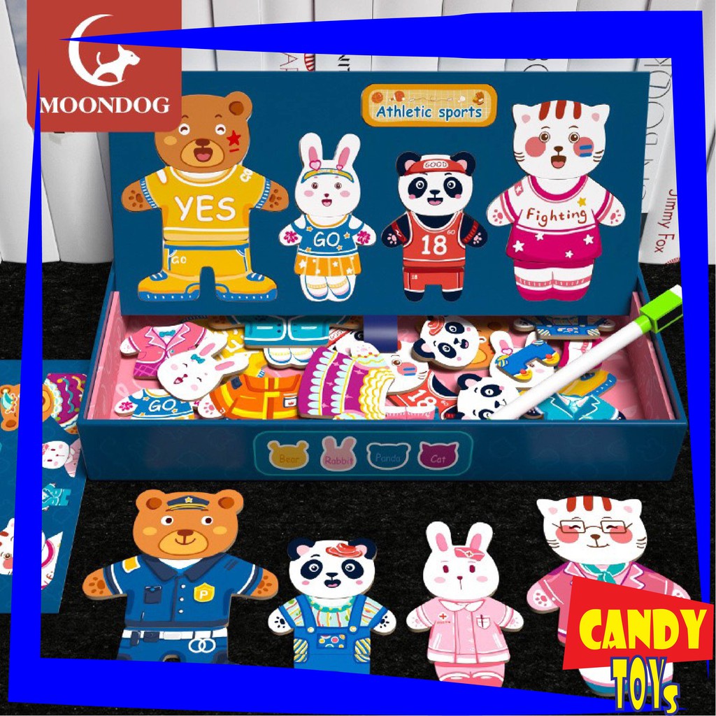 Bộ ghép hình phối đồ cho Gấu Thỏ có nam châm