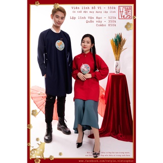 Combo Áo Vân Hạc và quần váy cho nữ