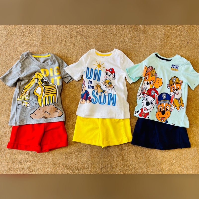 𝗦𝗵𝗼𝗽 𝗠𝗲̣ 𝗕𝗼𝗯 𝟴𝟲 - Bộ cộc bé trai 1-5 tuổi 9-25kg hàng vải dư chất cotton quần da cá cực đẹp