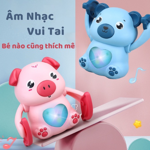 Đồ Chơi Khỉ Nhào Lộn Hulo Toys Phát Âm Nhạc Và Sáng Đèn - Đồ Chơi Giải Trí Cho Bé Trai, Bé Gái, Gấu Cute