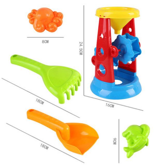 Bộ đồ chơi xúc cát guồng quay