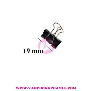 Kẹp bướm 19mm đen (Hộp 12 Cái)