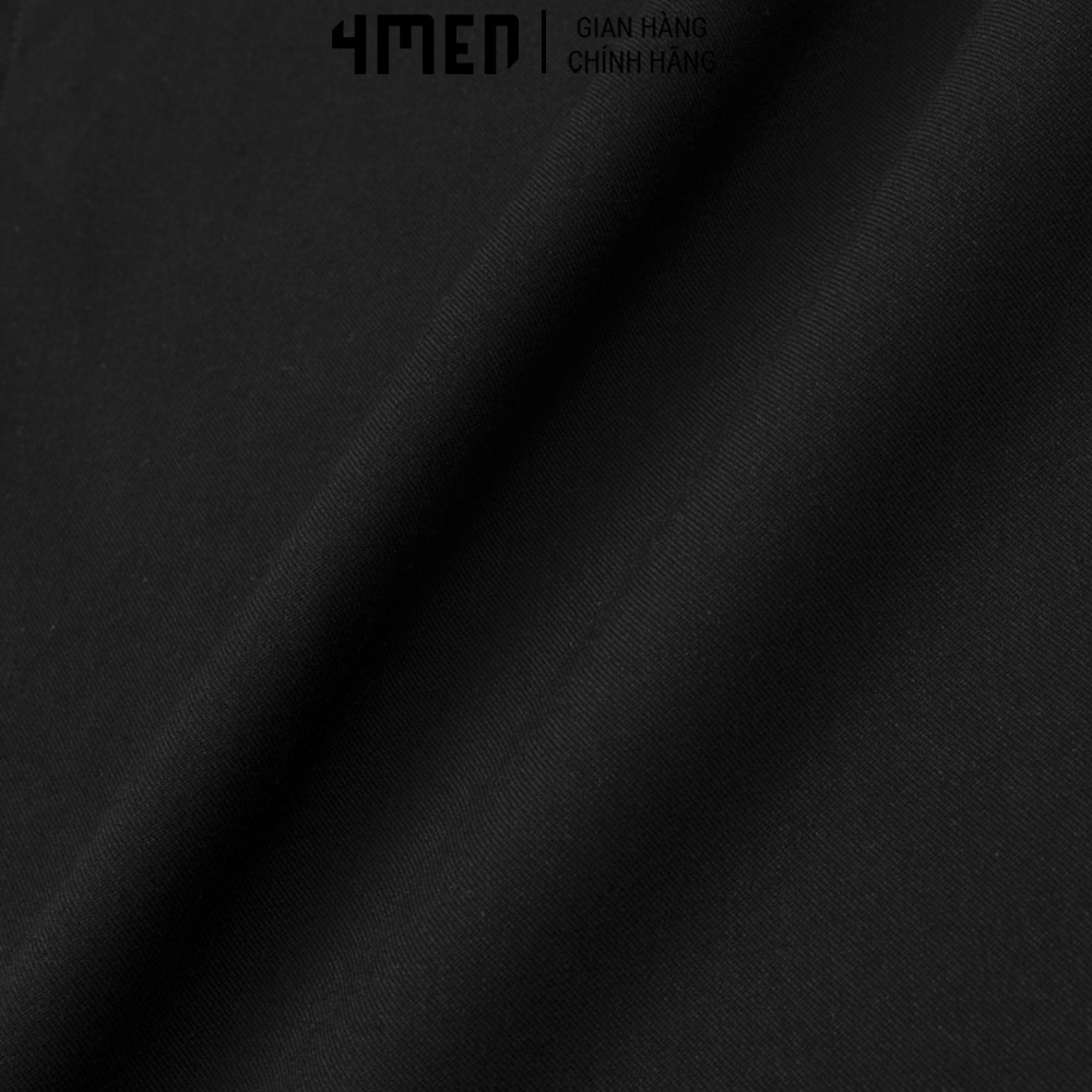 Áo Sơ Mi Slimfit Nẹp Giấu Nút 4MEN ASM113 cổ bẻ tay dài thanh lịch, vải mềm mại, chống nhăn, thấm mồ hôi