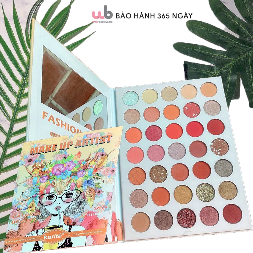Bảng mắt 35 ô Fashion Beauty Karite Cô Gái Kute Kèm Theo Gương Soi Sang Trọng, Quyến Rũ.Tặng Kèm 1 Túi Gấu.