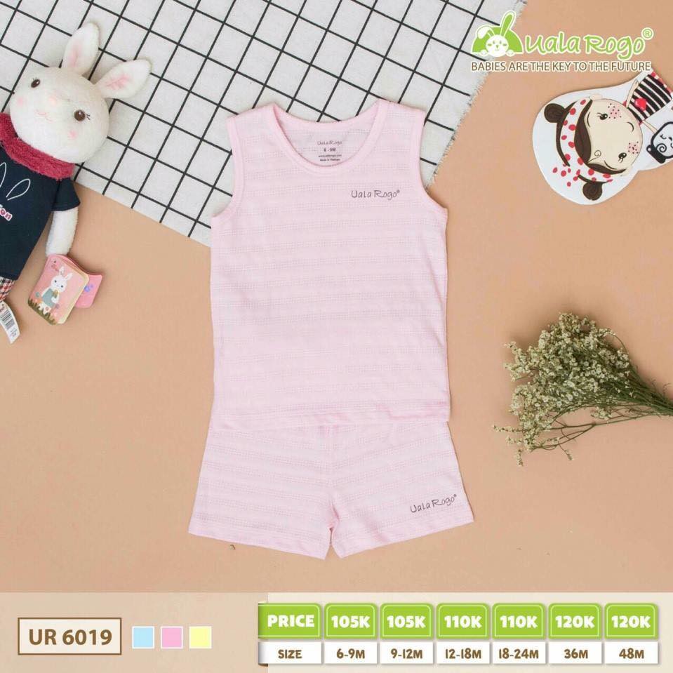 Bộ ba lỗ bé trai bé gái Uala Rogo chất cotton