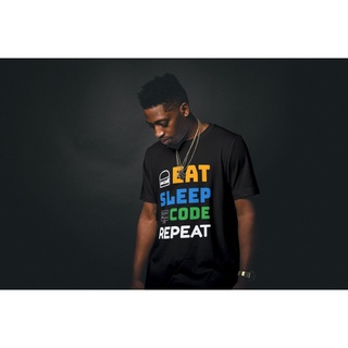 Áo thun eat sleep code repeat