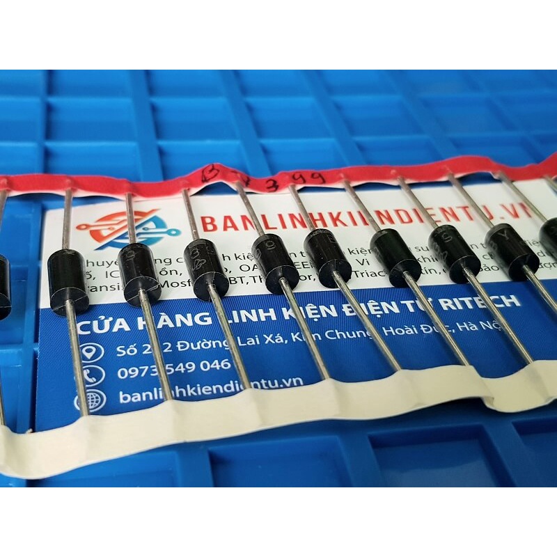 [Combo 20 chiếc] BY399 Diode Phục Hồi Nhanh 3A-800V DO-201AD