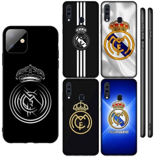 Ốp điện thoại silicon mềm hình logo bóng đá Real Madrid cho Samsung Galaxy S21 Ultra S8 Plus F62 M62 A2 A32 A52 A72