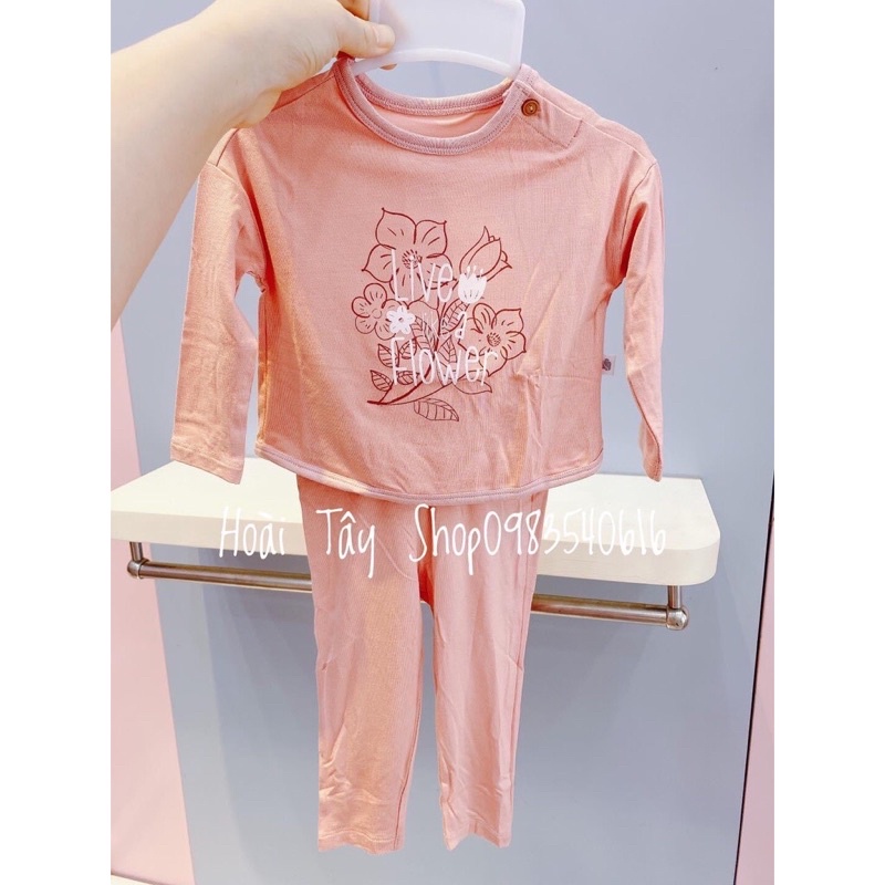 [Chaang/Chính Hãng]  Bộ dài tay Jungle hồng bé gái 0-5 tuổi