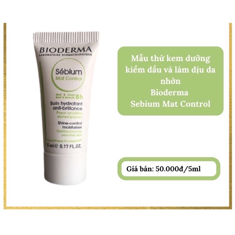 [Mini 5ml] Kem dưỡng Bioderma Sebium Sensitive / Sebium Hydra / Sebium Mat Control / Atoderm