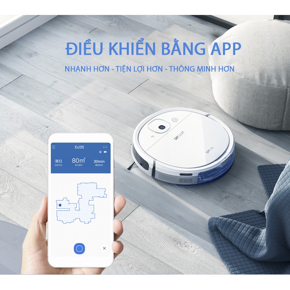 [Mã ELHA22 giảm 6% đơn 300K] Robot hút bụi lau nhà ECOVACS DEBOOT DJ35 Hàng Trưng bày