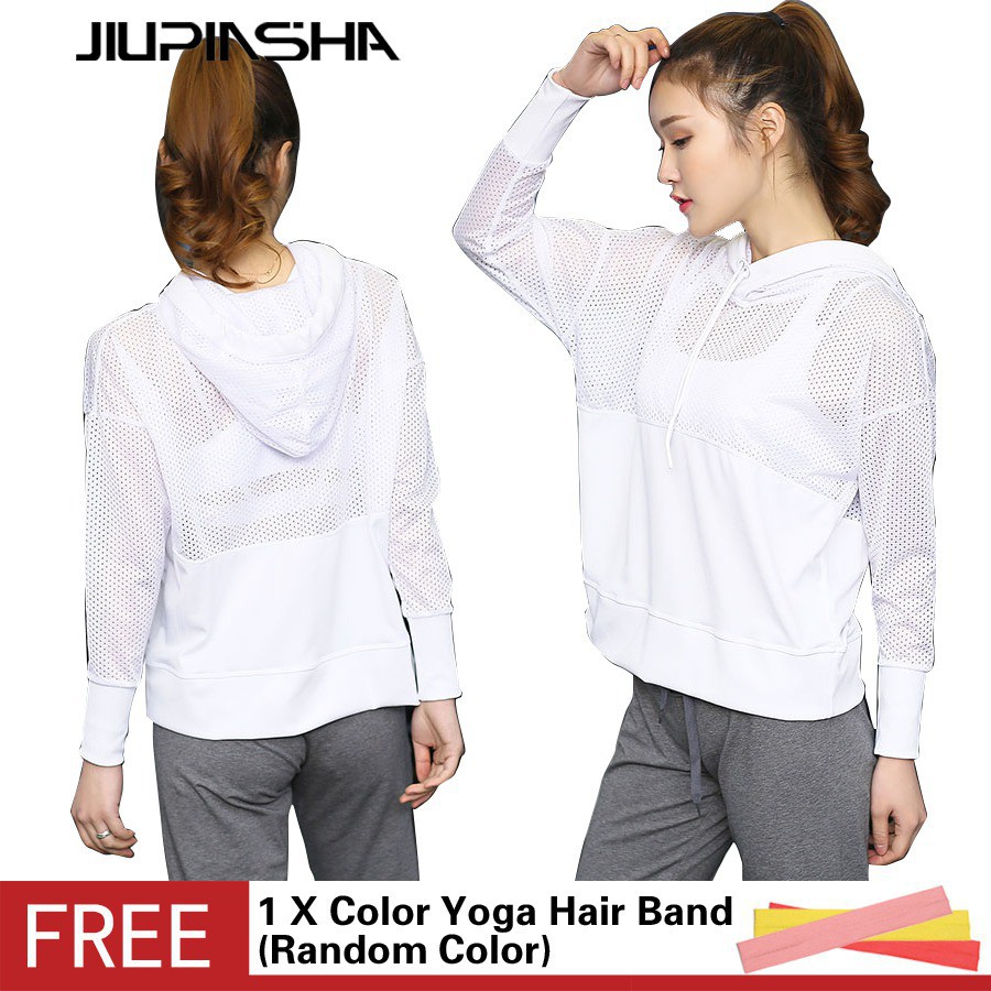 Áo khoác hoodie lưới tập thể thao thời trang cho nữ