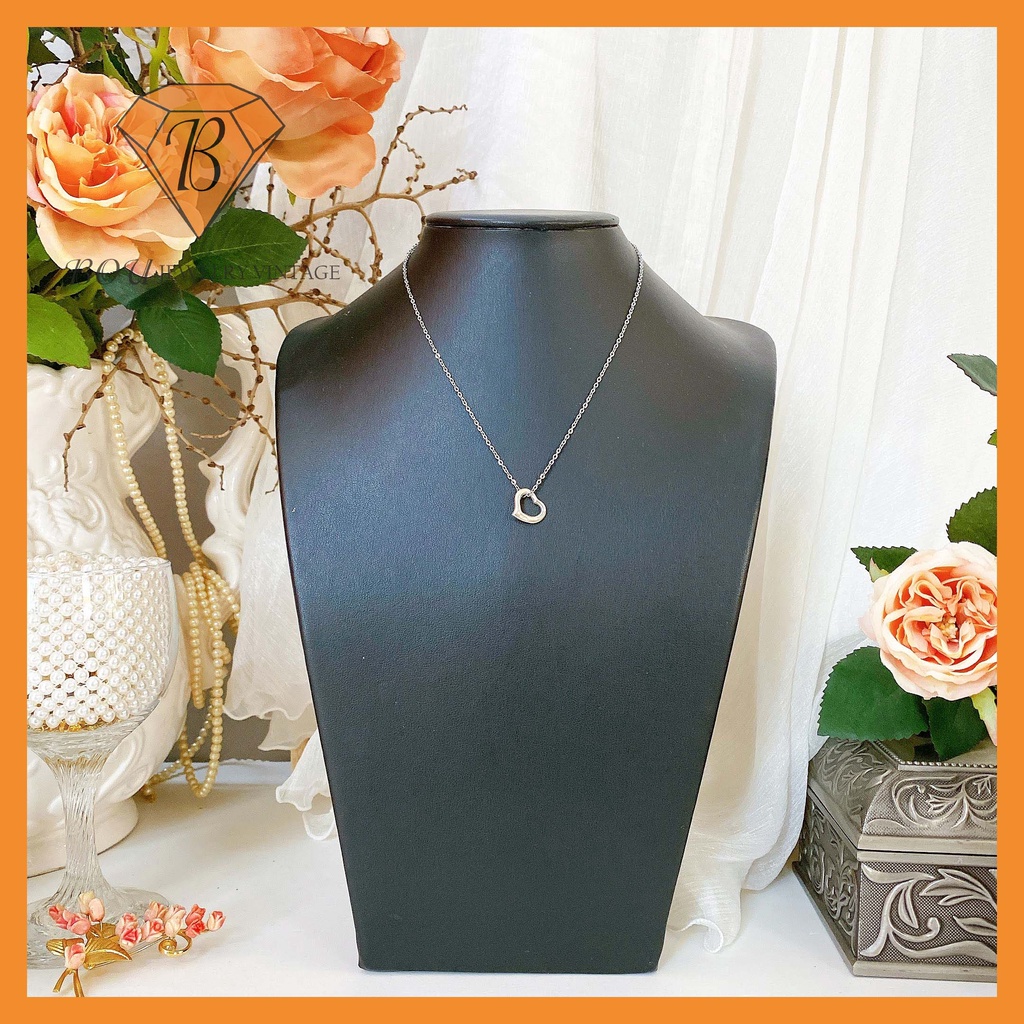 DÂY CHUYỀN MẶT TRÁI TIM SECONDHAND TRANG SỨC SI NHẬT BẢN BOU JEWELRY VINTAGE MÃ VC347