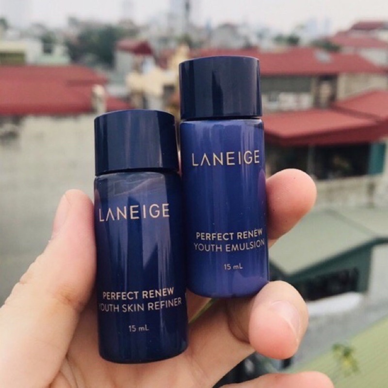 SET toner + elmusion Laneige perfect renew youth chống lão hoá 15ml