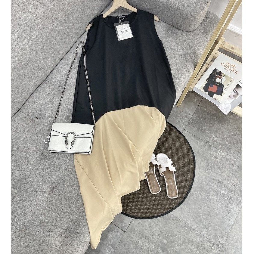 Váy sát nách phối màu dáng suống cực đep đẹp AH12 | BigBuy360 - bigbuy360.vn