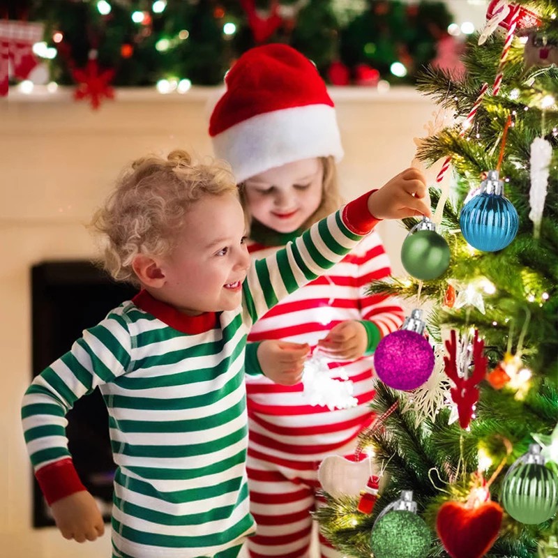 Set 36 quả châu 4cm treo trang trí cây thông noel nhân dịp giáng sinh