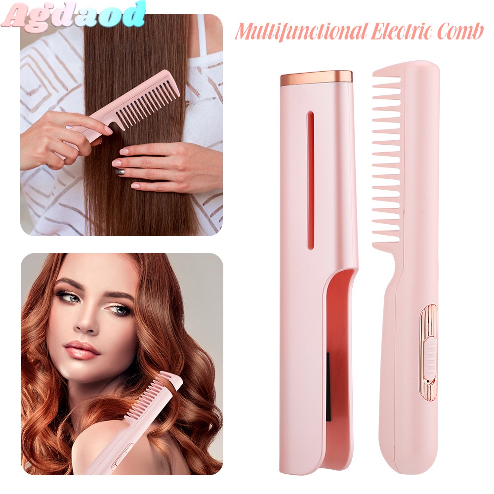 Lược Điện Duỗi / Uốn Tóc Ion Âm 2 Trong 1 Không Dây